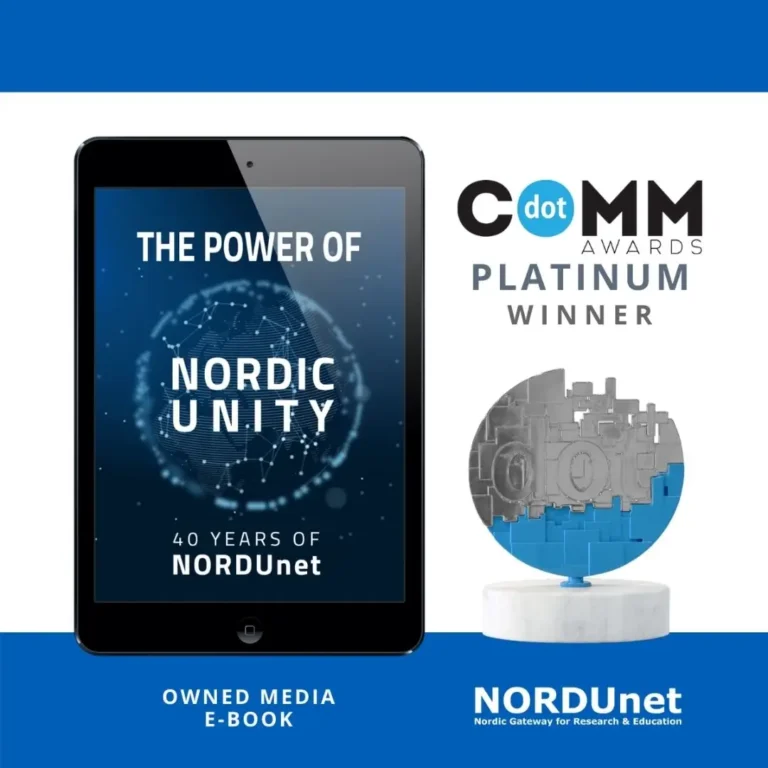 NORDUnet eBook DotComm Awards graphic